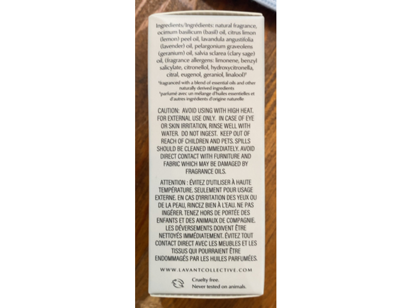 L'avant Collective Laundry Fragrance Oil, Fresh Linen, 1 fl oz/30 mL