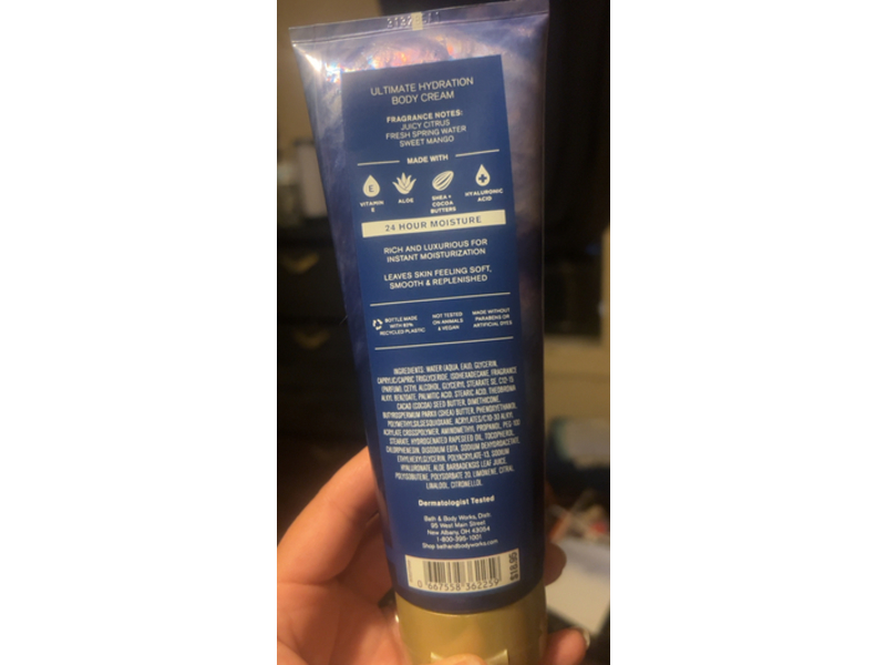 Bath & Body Works Ultimate Hydration Body Cream, Midnight Blue Citrus, 8 oz/226 g