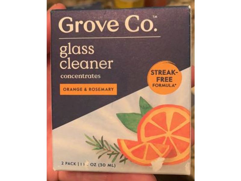 Grove Co. Glass Cleaner Concentrates, Orange & Rosemary, 2 Pack