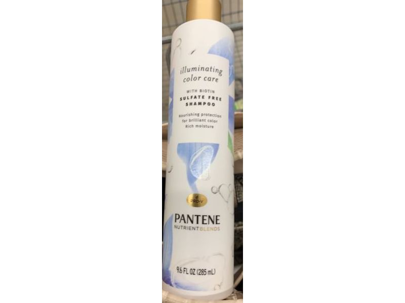 Pantene Illuminating Color Care Sulfate-Free Shampoo, Biotin, 9.6 fl oz/285 mL