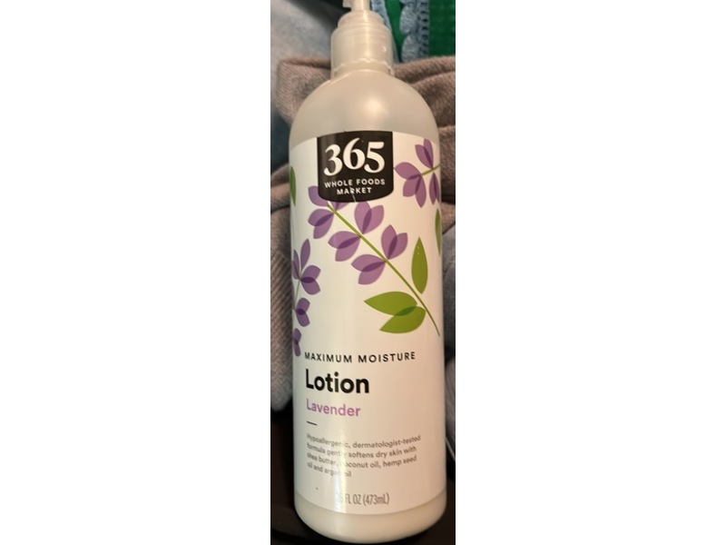 365 By Whole Foods Market Maximum Moisture Lotion, Lavender, 16 fl oz/473 mL