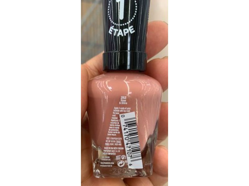 Sally Hansen Miracle Gel Nail Polish, Step 1, 252 Rose & Shine, 0.50 fl oz/14.7 mL