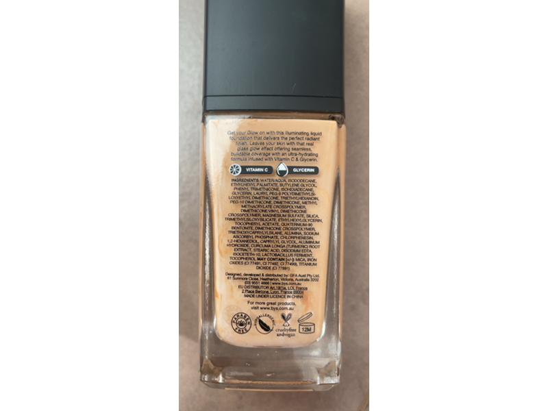 Bys Glass Glow Illuminating Foundation, Medium Beige, 1.01 fl oz/30 mL