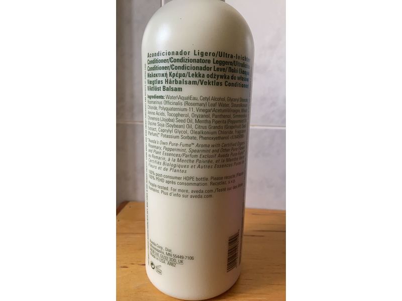 AVEDA Rosemary Mint Weightless Conditioner, 33.8 fl oz/1L