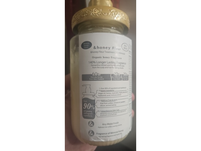 &Honey Fleur Mimosa Moist Treatment, 14.9 fl oz/440 mL