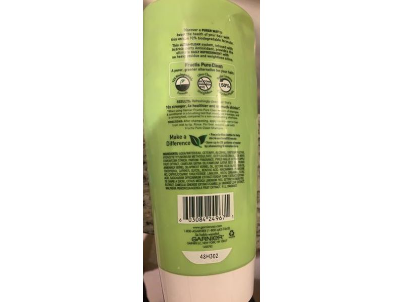 Garnier Fructis Fortifying Conditioner, Pure Clean, Normal Hair, 25.4 fl oz/750 mL