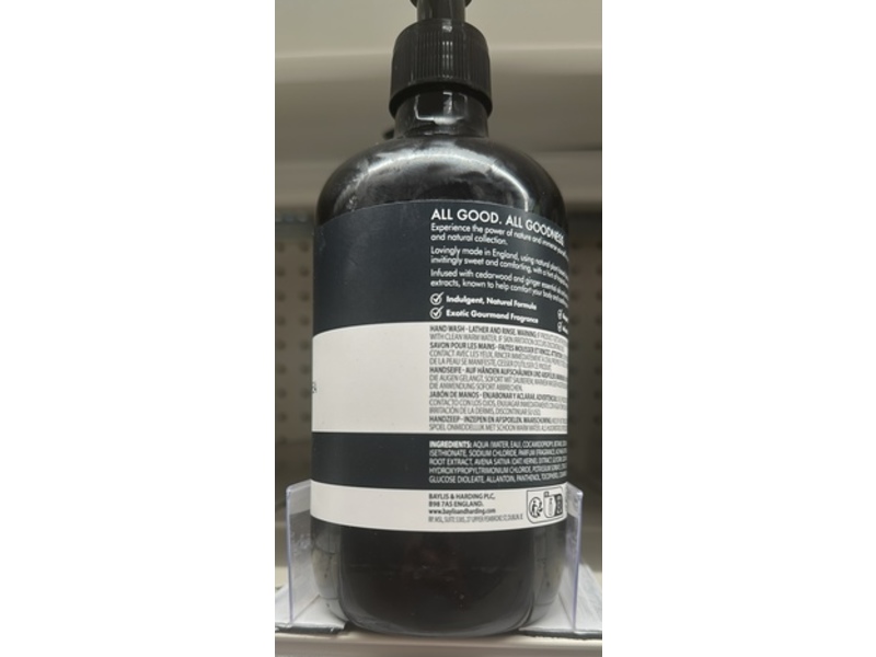 Baylis & Harding Goodness Natural Hand Wash, Coconut Vanilla & Shea, 16.9 fl oz/500 mL