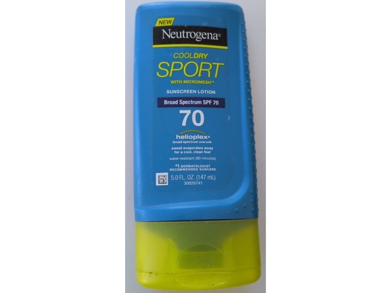 Neutrogena Cooldry Sport Sunscreen Lotion, SPF 70, 5 fl oz/147 mL