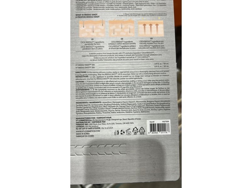 VT Cosmetics Reedle Shot Device-Effect Skincare, 1.69 fl oz/50 mL, 2 Count