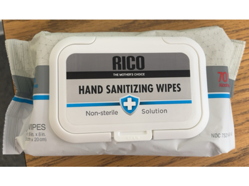 Rico Hand Sanitizing Wipes, 70 Count