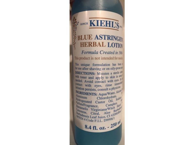 Kiehl's Since 1851 Blue Astringent Herbal Lotion, 8.4 fl oz/250 ml