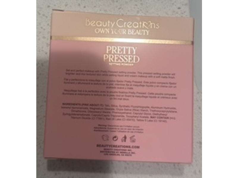 Beauty Creations Pretty Pressed Setting Powder, Pink About It, 0.24 oz/7 g