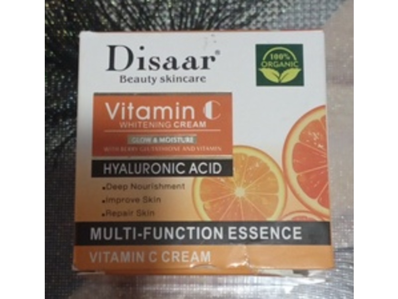 Disaar Vitamin C Whitening Cream, Hyaluronic Acid, 50 mL