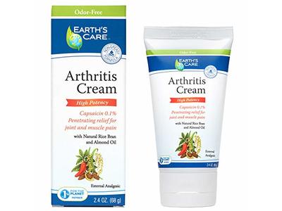 Earth's Care Arthritis Cream, Rice Bran & Almond Oil, 2.4 fl oz/68 g