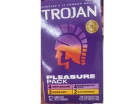 Trojan Pleasure Pack Lubricated Latex Condoms, 12 Count - thumbnail 2