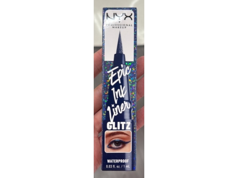 Nyx Professional Makeup Epic Ink Glitz Liner, Denim Dazzle, 0.03 fl oz/1 mL