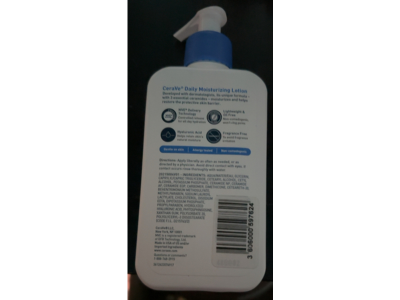 Cerave Daily Moisturizing Lotion, 8 fl oz/237 mL