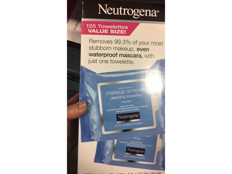 Neutrogena Makeup Remover Cleansing Towelette Refills, 125 ct.