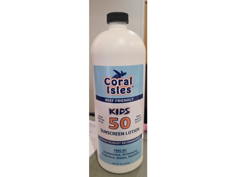 Coral Isles Reef Friendly Kids Sunscreen Lotion, SPF 50, 32 oz/907 g