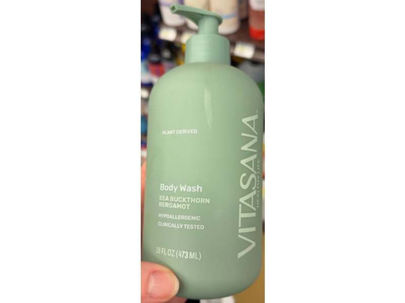 Vitasana Plant Derived Body Wash, Sea Buckthorn Bergamot, 16 oz/473 mL