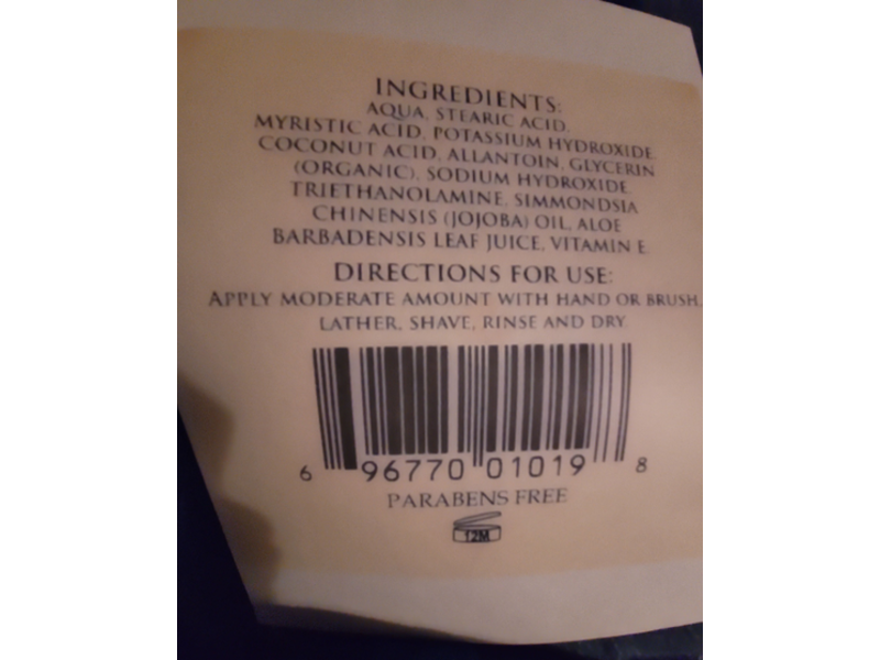 Taylor Of Old Bond Street Organic Shaving Cream, , 5.3 fl oz/150 g