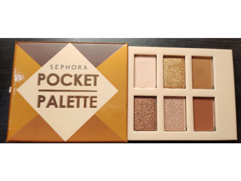Sephora Collection Mini Pocket Eye Shadow Palette, Warm Brown, 0.035 oz/1.02 g