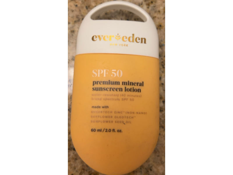 Evereden Premium Mineral Sunscreen Lotion, SPF 50, 2 fl oz/60 mL