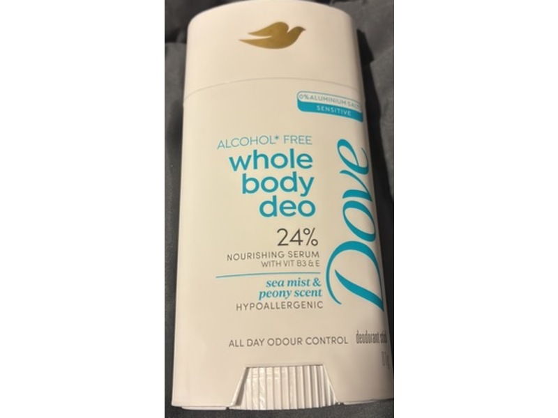 Dove Whole Body Deodorant Stick, Sea Mist & Peony, 81 g