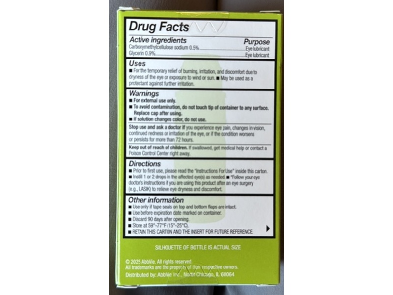 Refresh Relieva Pf Lubricating Eye Drop, 0.33 fl oz/10 mL, Pack Of 2