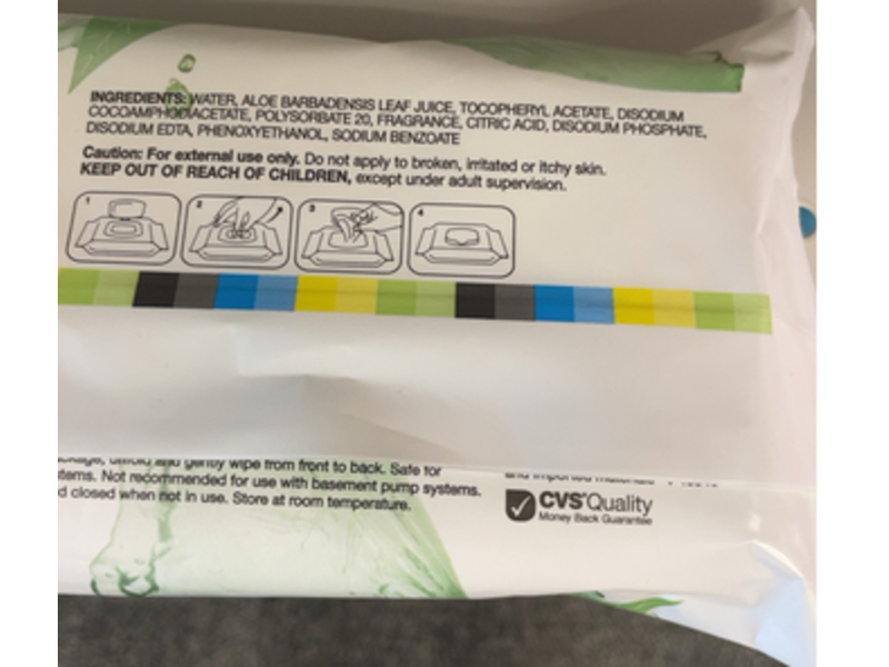 Cvs Health flushable Cleaning Cloth, Green Tea & Cucumber Scent, 32 Counts