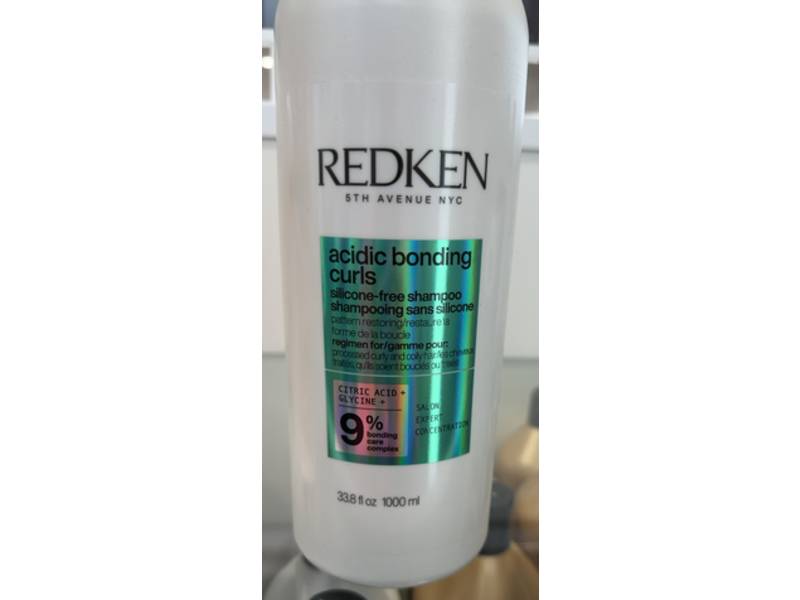 Redken Acidic Bonding Curls Shampoo, Citric Acid + Glycine, 33.8 fl oz/1000 mL