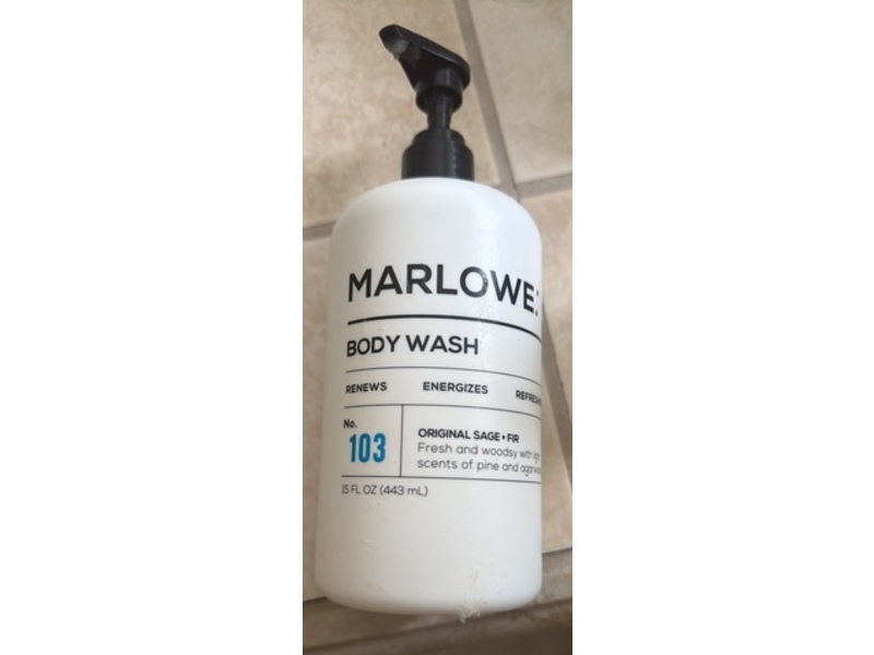 Marlowe. Men's Body Wash, Original Sage + Fir, 15 fl oz/443 mL