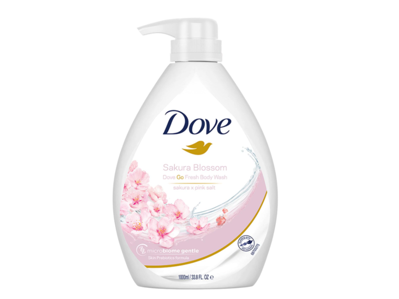 Dove Fresh Body Wash, Sakura + Pink Salt, 33.8 fl oz/1 kg