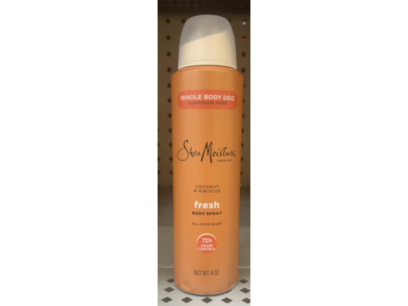SheaMoisture Whole Body Deodorant Fresh Spray, Coconut & Hibiscus, 4 oz