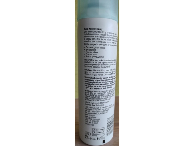 Curel Deep Moisture Spray, 5.2 oz/150 g