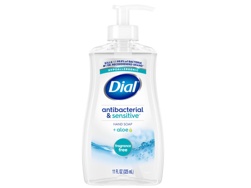 Dial Antibacterial & Sensitive Liquid Hand Soap, Aloe, 11 fl oz/325 mL