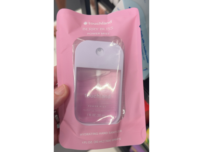 Touchland Power Mist Hydrating Hand Sanitizer, Berry Bliss, 1 fl oz/30 mL