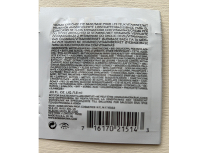 Bobbi Brown Vitamin Enriched Eye Base, 0.05 fl oz/1.5 mL