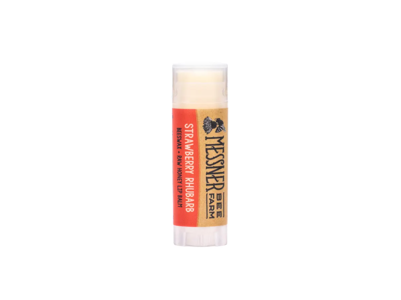 Messner Bee Farm Lip Balm, Strawberry Rhubarb, 0.33 oz/9.36 g