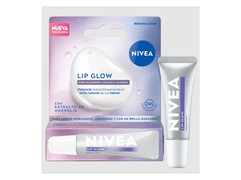 Nivea Lip Glow, Magnolia Extract, 10 mL