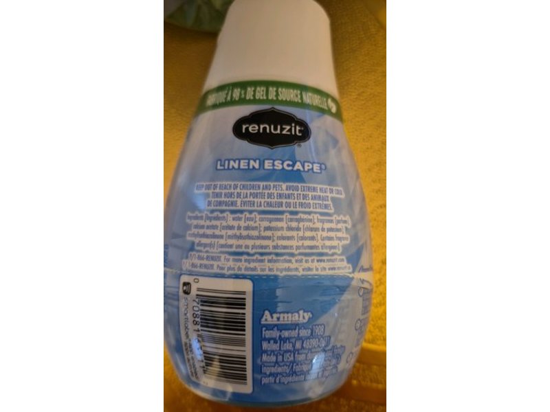 Renuzit Linen Escape Gel Air Freshener, 7.0 oz/198 g