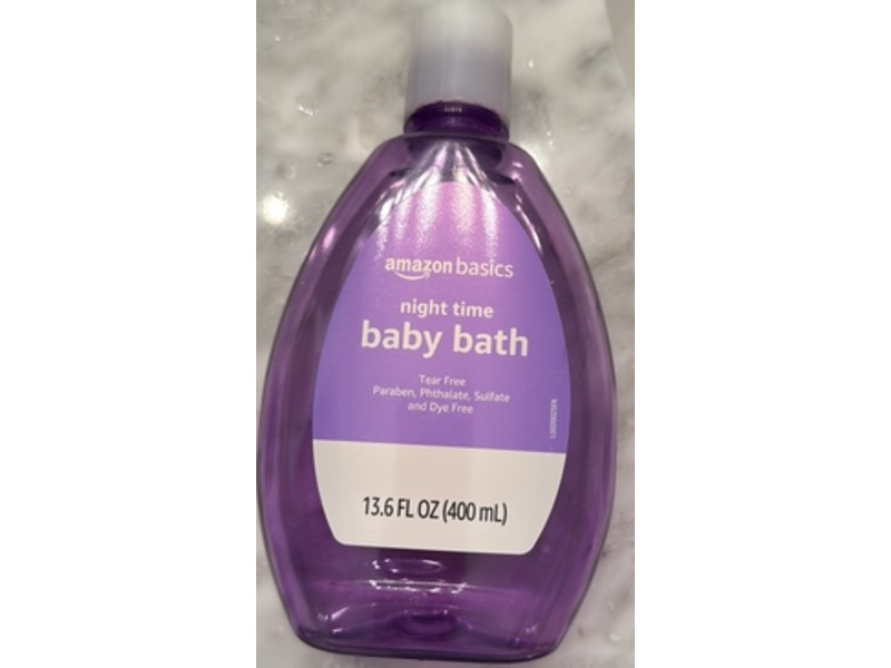 Amazon Basics Night Time Baby Bath, Lightly Scented, 13.6 fl oz/400 mL