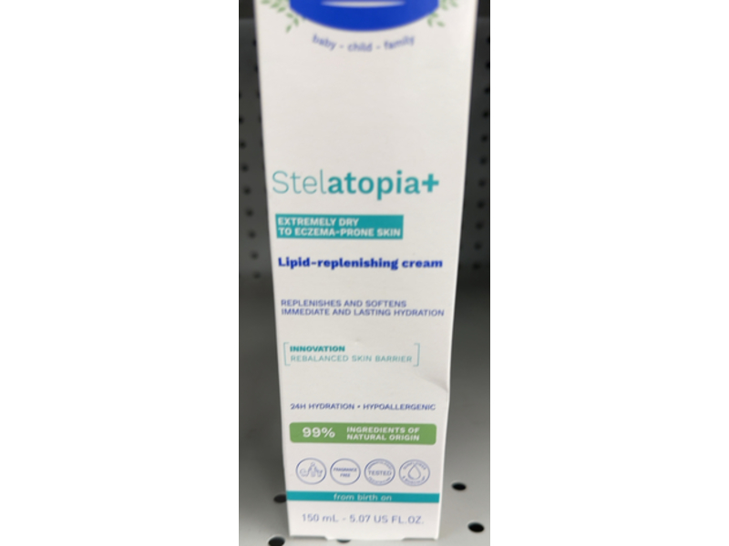 Mustela Stelatopia+ Lipid-Replenishing Cream, 5.07 fl oz/150 mL