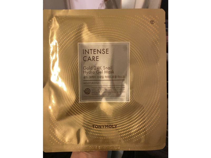 Tony Moly Intense Care Moisturizing Hydro Gel Mask, Gold 24K Snail, 25 g