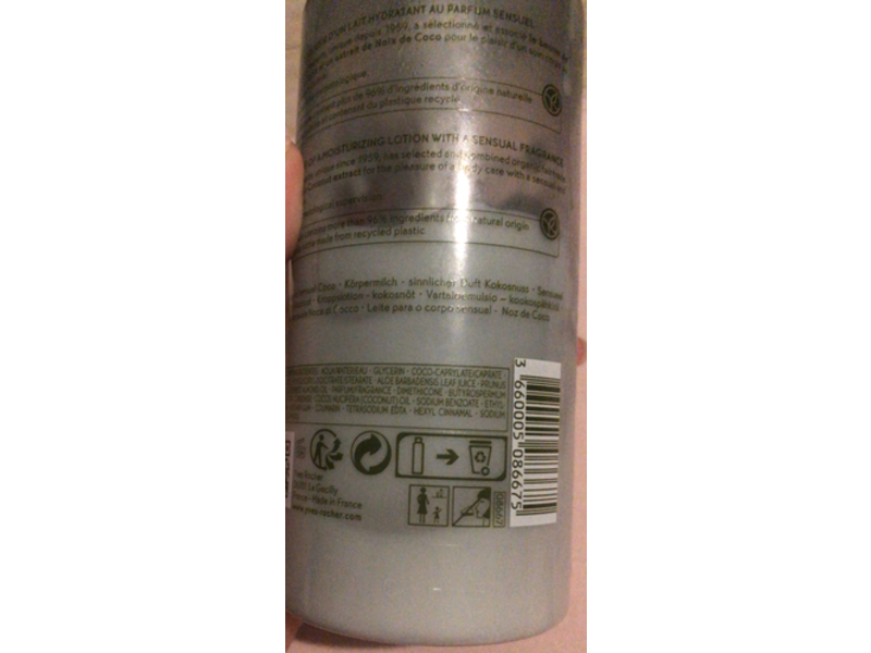 Yves Rocher Moisturizer Body Lotion, Coconut, 13.1 fl oz/390 mL