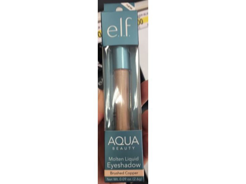 e.l.f. Aqua Beauty Molten Liquid Eyeshadow, Brushed Copper, 0.09 oz/2.6 g