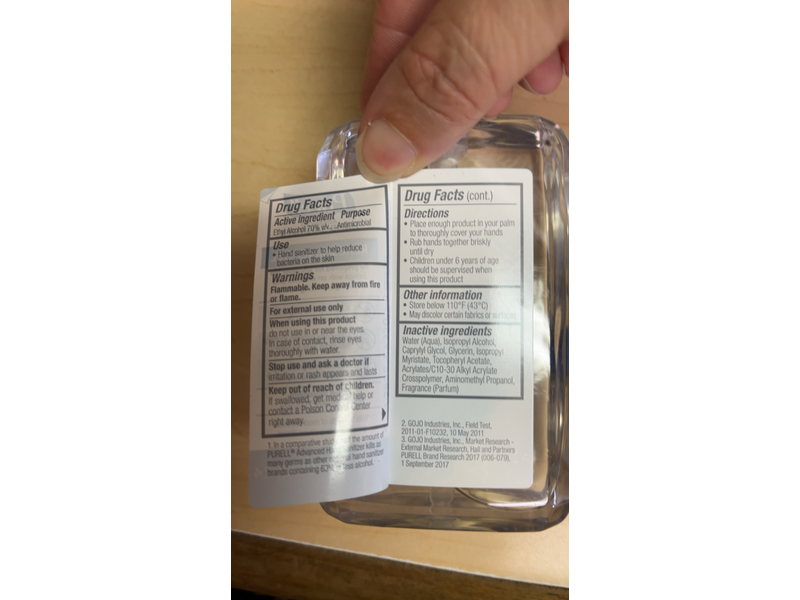 Purell Advanced Hand Sanitizer, 2X Sanitizing Strength, Refreshing Gel, 6.5 fl oz/192 mL