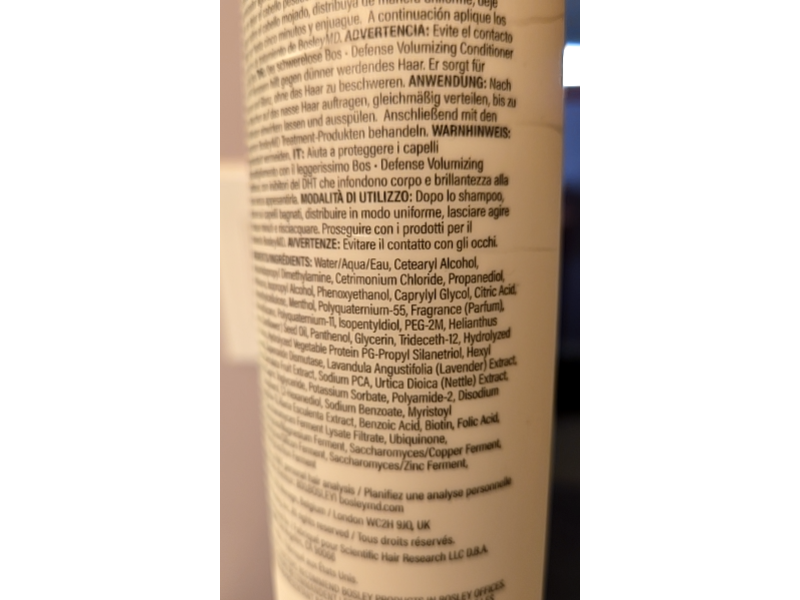 BosleyMD BOS Defense Volumizing Conditioner, 10.1 fl oz/300 mL