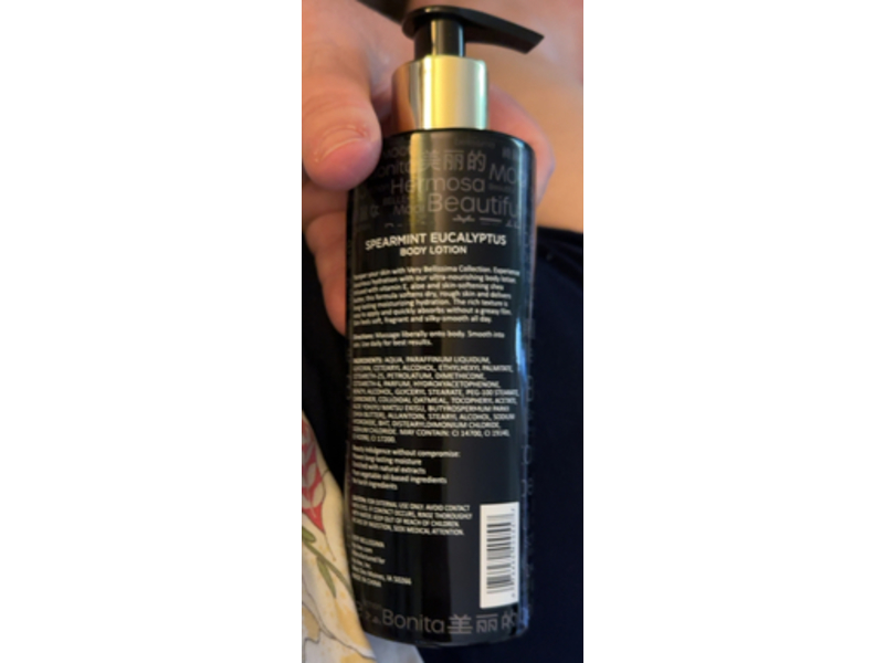 Very Bellissima Body Lotion, Spearmint Eucalyptus, 8 fl oz/236 mL