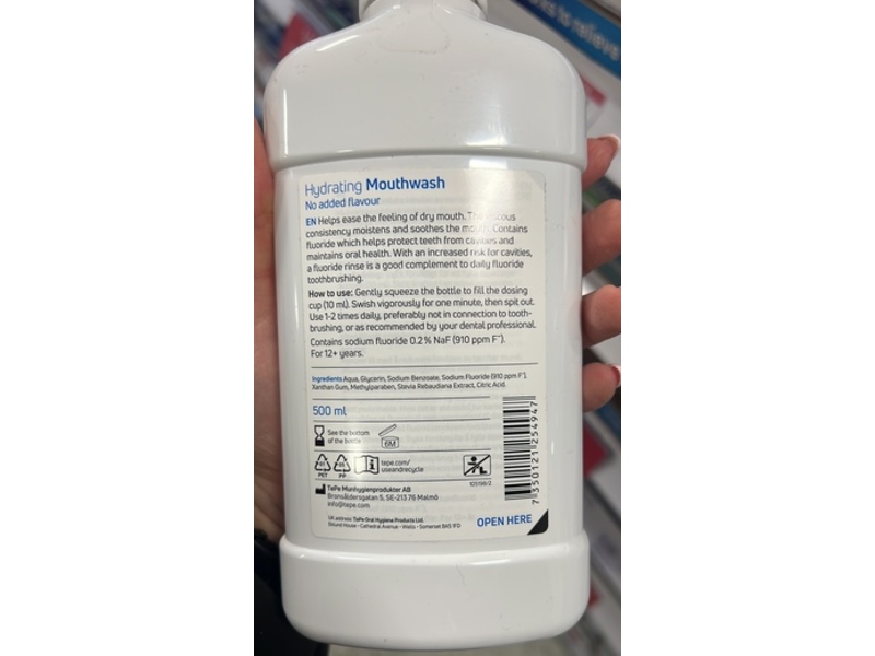 Tepe Hydrating Dry Mouth Mouthwash, Unflavoured, 500 mL